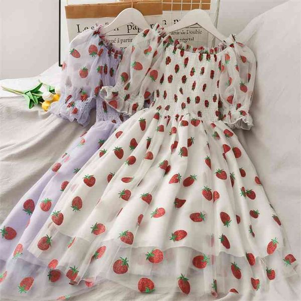 sequins strawberry dress women printed high waist mid-length mesh female elegant party dress puff sleeve princess women dress 210409, Black;gray
sequins strawberry dress women printed high waist mid-length mesh female elegant party dress puff sleeve princess women dress 210409, Black;gray