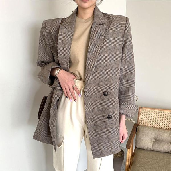 women's jackets woman jacket fall clothes winter kpop coat harajuku oversized fashion vintage plaid streetwear, Black;brown
women's jackets woman jacket fall clothes winter kpop coat harajuku oversized fashion vintage plaid streetwear, Black;brown