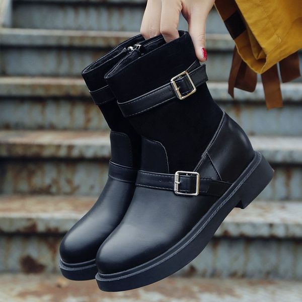boot women ankle martin female autumn boots casual shoes woman flat fashion platform digit round foot buckle comfortable solid strap 741 qhc, Black
boot women ankle martin female autumn boots casual shoes woman flat fashion platform digit round foot buckle comfortable solid strap 741 qhc, Black