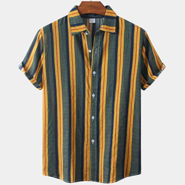 striped shirts men short sleeve print casual mens aloha shirt beach holiday hawaiian camisas summer brand cosy oversize camisa 210524, White;black
striped shirts men short sleeve print casual mens aloha shirt beach holiday hawaiian camisas summer brand cosy oversize camisa 210524, White;black