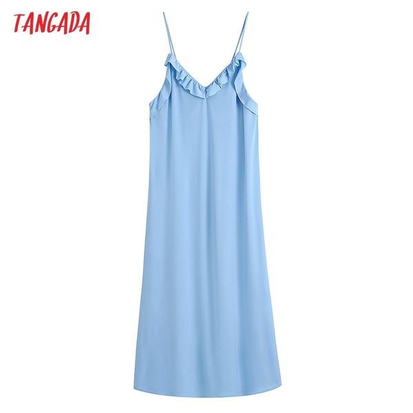 summer fashion women blue ruffles midi sleeveless backless female casual dress ce224 210416, Black;gray
summer fashion women blue ruffles midi sleeveless backless female casual dress ce224 210416, Black;gray
