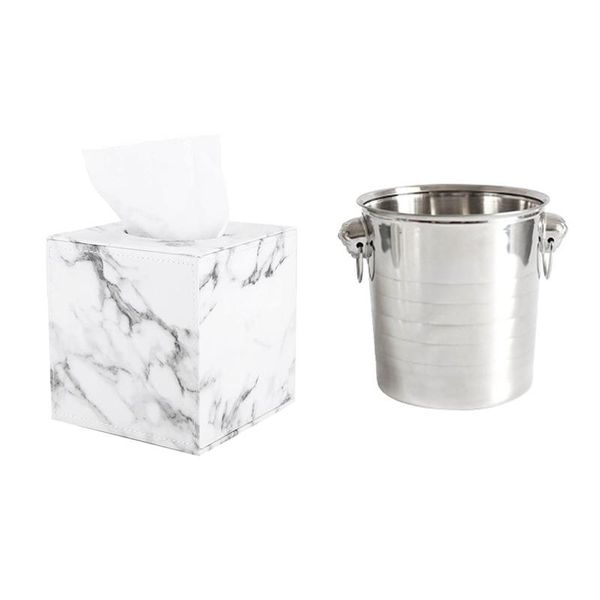 tissue boxes & napkins 1 pcs marble square box pu leather roll paper holder stainless steel ice punch bucket container 3l
tissue boxes & napkins 1 pcs marble square box pu leather roll paper holder stainless steel ice punch bucket container 3l