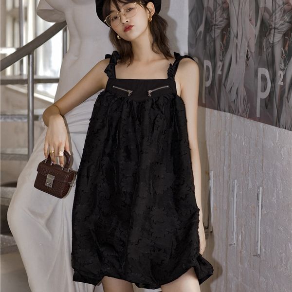 casual dresses mesh jacquard black spaghetti strap women zipper mini ball gown korean slip summer clothing sg6i, Black;gray
casual dresses mesh jacquard black spaghetti strap women zipper mini ball gown korean slip summer clothing sg6i, Black;gray