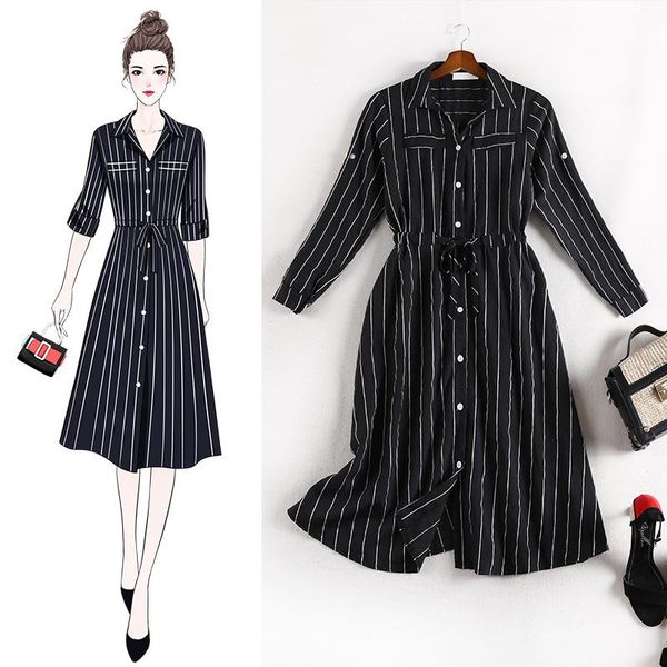 casual dresses fat younger sister mm2021 season stripe a word waist thin woman chiffon shirt dress 10673, Black;gray
casual dresses fat younger sister mm2021 season stripe a word waist thin woman chiffon shirt dress 10673, Black;gray