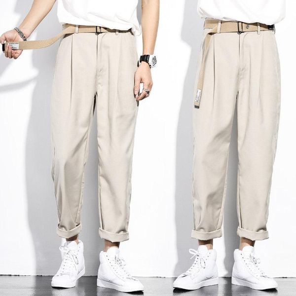 men's pants casual trousers nine-point belt loose trendy brand ins spring and autumn straight harem, Black
men's pants casual trousers nine-point belt loose trendy brand ins spring and autumn straight harem, Black