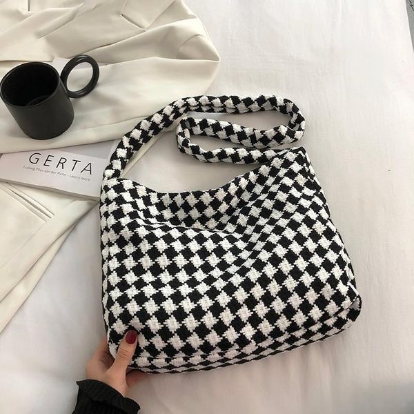 evening bags woolen woven women shoulder designer knitting plaid handbags large capacity tote big travel casual bag female crossbody
evening bags woolen woven women shoulder designer knitting plaid handbags large capacity tote big travel casual bag female crossbody