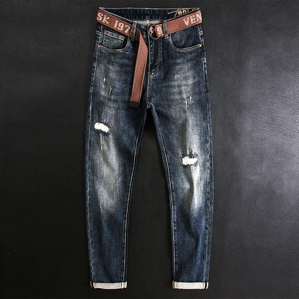 men's jeans ly vintage fashion men retro blue elastic slim fit ripped patch designer casual hole denim pants
men's jeans ly vintage fashion men retro blue elastic slim fit ripped patch designer casual hole denim pants