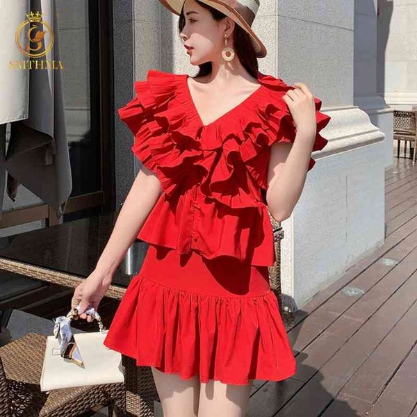 casual dresses 2021 arrival v-neck red ruffled sleeveless suit +high waist two-piece skirt sets q5pc, Black;gray
casual dresses 2021 arrival v-neck red ruffled sleeveless suit +high waist two-piece skirt sets q5pc, Black;gray