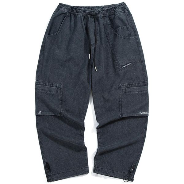 men's jeans hip vintage denim pants men streetwear drawstring elastic waist harajuku trousers harem joggers, Blue
men's jeans hip vintage denim pants men streetwear drawstring elastic waist harajuku trousers harem joggers, Blue
