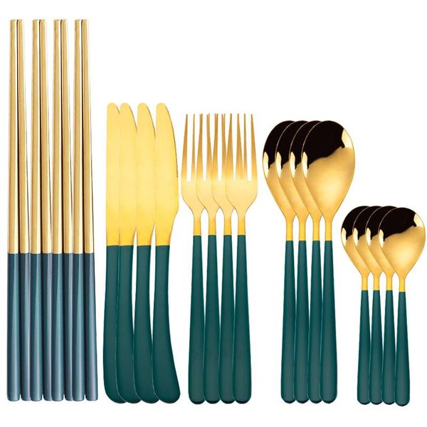stainless steel portable covered golden forks knives spoons cutlery complete set of dining tableware kitchen gadget flatware sets
stainless steel portable covered golden forks knives spoons cutlery complete set of dining tableware kitchen gadget flatware sets