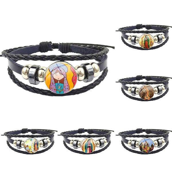 charm bracelets vintage jewelry with glass cabochon black leather bracelet bangle for women wedding gift mary sacred heart religious, Golden;silver
charm bracelets vintage jewelry with glass cabochon black leather bracelet bangle for women wedding gift mary sacred heart religious, Golden;silver