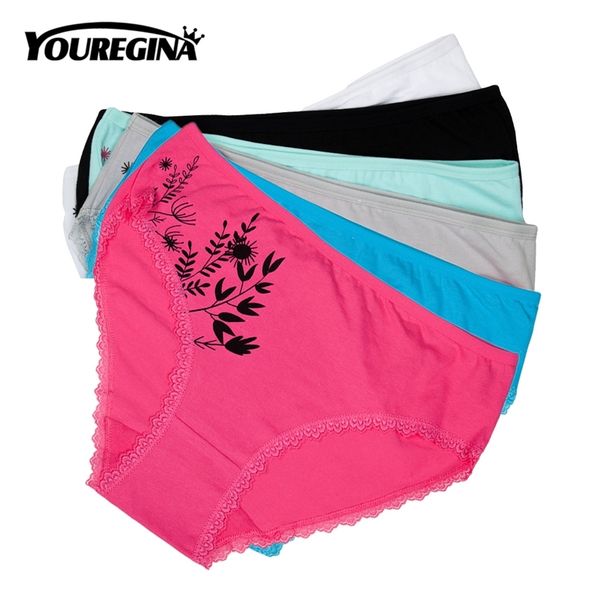 plus size women panties cotton mid waist briefs lace underwear ladies knickers intimates female lingerie print 6 pcs/set 210730, Black;pink
plus size women panties cotton mid waist briefs lace underwear ladies knickers intimates female lingerie print 6 pcs/set 210730, Black;pink