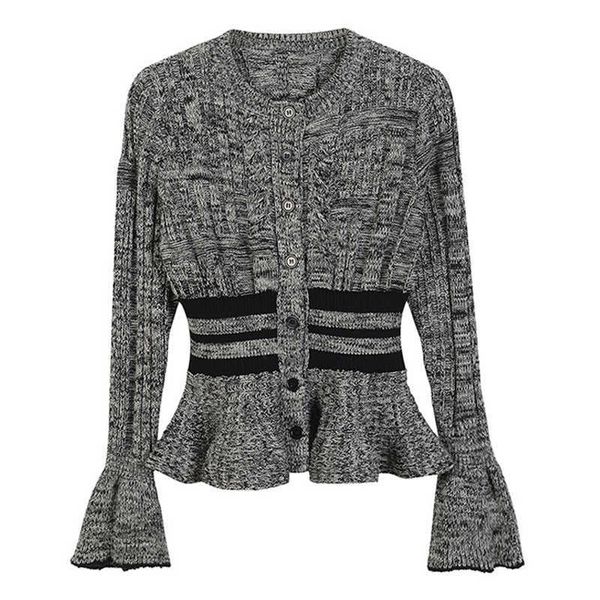 perhaps u women sweater knitted long sleeve gray black geometric cardigans ruffle sleeve m0010 210529, White
perhaps u women sweater knitted long sleeve gray black geometric cardigans ruffle sleeve m0010 210529, White