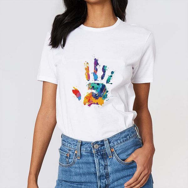 Colorful Hand Print Y2k Fashion Mens Tops And Women Short Sleeve Hipster Trend Summer Tee Plus Size O Neck Hip, White;black
Colorful Hand Print Y2k Fashion Mens Tops And Women Short Sleeve Hipster Trend Summer Tee Plus Size O Neck Hip, White;black