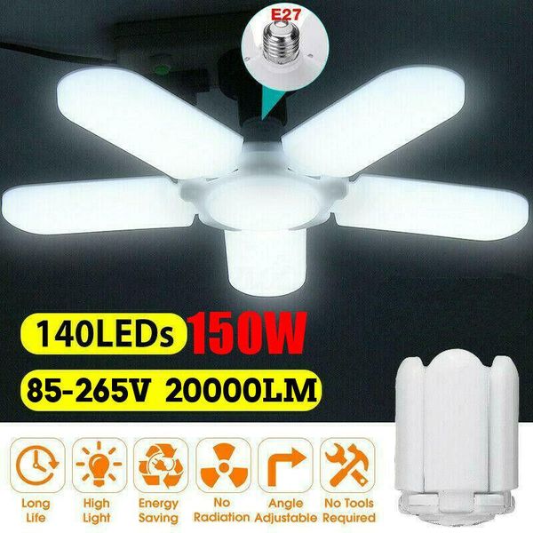 pendant lamps led garage workshop lamp lights 20000lm 6500k e27 4 hanging deformable 3/4/5 panel
pendant lamps led garage workshop lamp lights 20000lm 6500k e27 4 hanging deformable 3/4/5 panel