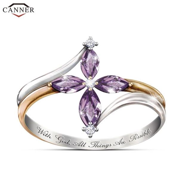 cluster rings purple zircon flower for women cz crystal rhinestone silver color wedding engagement ring jewelry bague femme h40, Golden;silver
cluster rings purple zircon flower for women cz crystal rhinestone silver color wedding engagement ring jewelry bague femme h40, Golden;silver