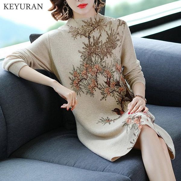 casual dresses vintage autumn midi slim sweater dress for women turtleneck long sleeve tree bird print knitted robe femme vestidos 4259, Black;gray
casual dresses vintage autumn midi slim sweater dress for women turtleneck long sleeve tree bird print knitted robe femme vestidos 4259, Black;gray