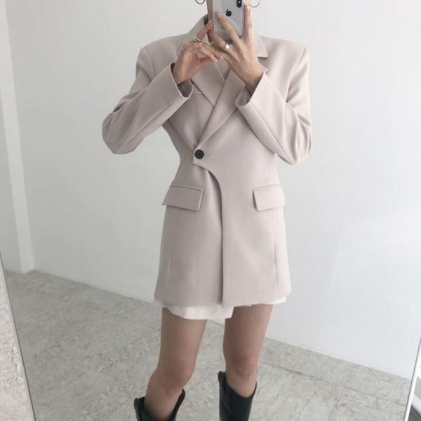 women's suits & blazers women blazer korea chic temperament autumn lapel notched loose single breasted irregular long sleeve fit suit j, White;black
women's suits & blazers women blazer korea chic temperament autumn lapel notched loose single breasted irregular long sleeve fit suit j, White;black