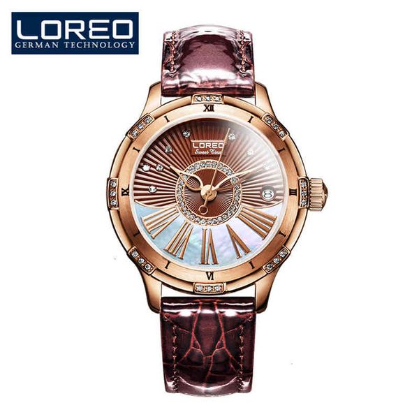clock mechanical loreo diamond women design brand luxury leather waterproof automatic montre femme, Slivery;brown
clock mechanical loreo diamond women design brand luxury leather waterproof automatic montre femme, Slivery;brown