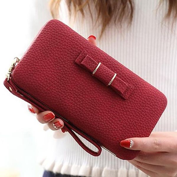 wallets women long wallet bowknot pu leather fashion women's zipper purse 2021 coin ladies handbag day clutch bag, Red;black
wallets women long wallet bowknot pu leather fashion women's zipper purse 2021 coin ladies handbag day clutch bag, Red;black