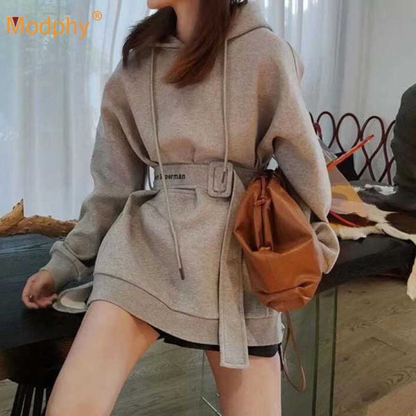 autumn and winter women's casual hoodie elegant fashion solid color belt letter long sleeve mid-length pullover 210527, Black
autumn and winter women's casual hoodie elegant fashion solid color belt letter long sleeve mid-length pullover 210527, Black