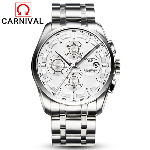 automatic mechanical carnival brand men watches luxury leather band waterproof sapphire illuminating relogio, Slivery;brown
automatic mechanical carnival brand men watches luxury leather band waterproof sapphire illuminating relogio, Slivery;brown