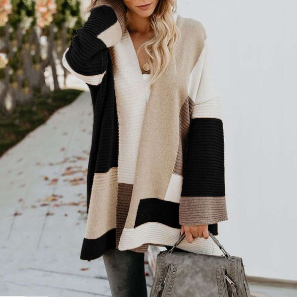 women's jackets coats 2021 spring / summer large size loose color matching sweater cardigan psse, Black;brown
women's jackets coats 2021 spring / summer large size loose color matching sweater cardigan psse, Black;brown