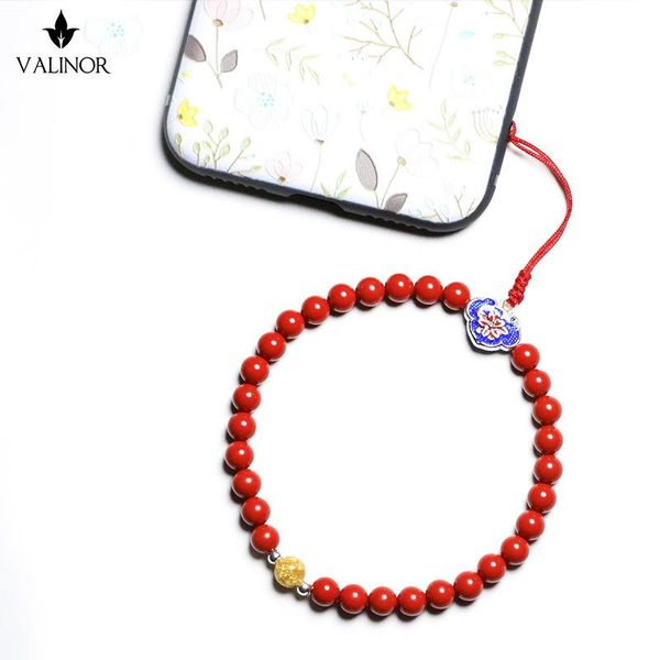 year's red cinnabar wishing to wear creative personality mobile phone lanyard/mobile chain a054 charm bracelets, Golden;silver
year's red cinnabar wishing to wear creative personality mobile phone lanyard/mobile chain a054 charm bracelets, Golden;silver