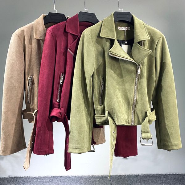 women's jackets short women's suede jacket, motorcycle jacket with fashion fly for spring and autumn mwwc, Black;brown
women's jackets short women's suede jacket, motorcycle jacket with fashion fly for spring and autumn mwwc, Black;brown