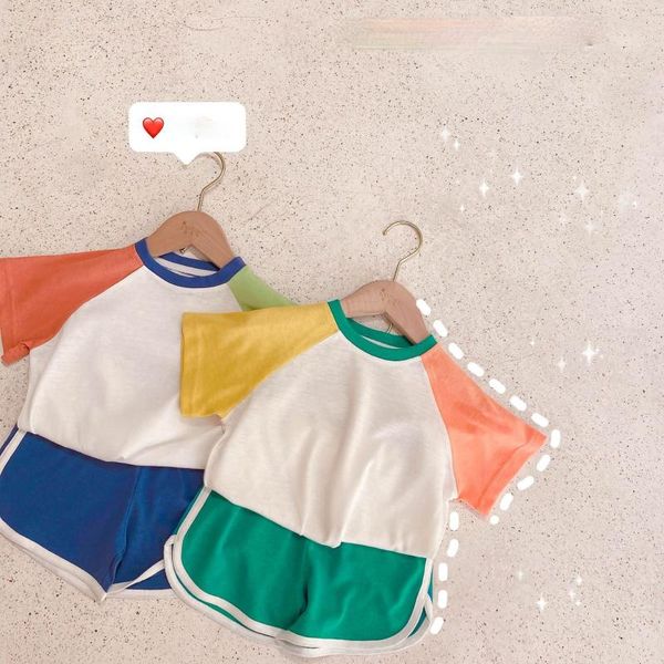clothing sets kids 2pcs round collar +solid shorts boys girls summer outfits baby girl clothes children's outwear, White
clothing sets kids 2pcs round collar +solid shorts boys girls summer outfits baby girl clothes children's outwear, White