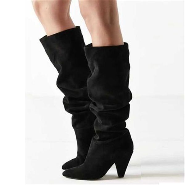 boot high-heeled boots black suede boots, fall ladies wear high heels, women's track shoes.
boot high-heeled boots black suede boots, fall ladies wear high heels, women's track shoes.
