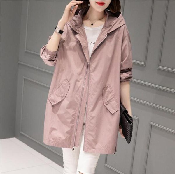 women's trench coats spring autumn large size 4xl hooded windbreaker mid-length coat 2021 thin female casual outerwear, Tan;black
women's trench coats spring autumn large size 4xl hooded windbreaker mid-length coat 2021 thin female casual outerwear, Tan;black