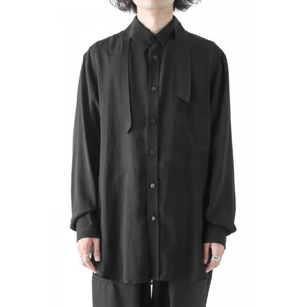 men's casual shirts clothing fashion hair stylist irregularly collar pure cotton long sleeved shirt singer costumes, White;black
men's casual shirts clothing fashion hair stylist irregularly collar pure cotton long sleeved shirt singer costumes, White;black