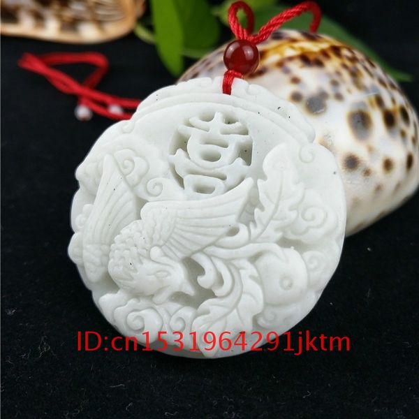pendant necklace for double-sided natural phoenix white dragon men jewelry chinese accessories jade charm amulet fashion gifts, Silver
pendant necklace for double-sided natural phoenix white dragon men jewelry chinese accessories jade charm amulet fashion gifts, Silver