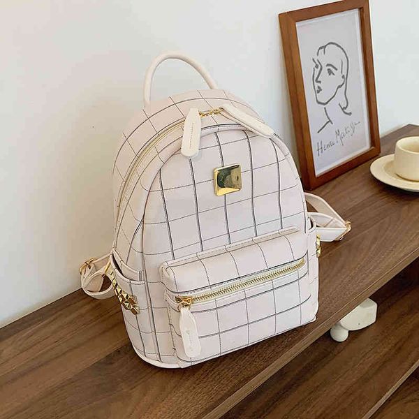 backpack korean version simple plaid leisure large capacity women's pu leather face advanced rivet schoolbag
backpack korean version simple plaid leisure large capacity women's pu leather face advanced rivet schoolbag