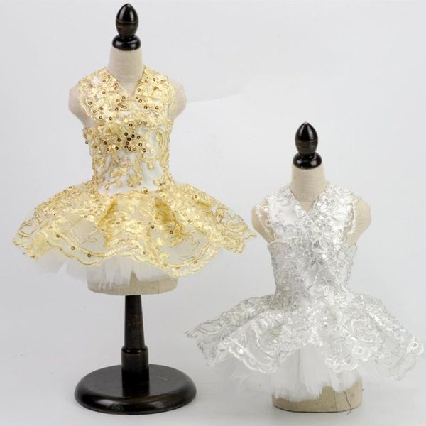 dog apparel pet clothes wedding dress for dogs skirt summer princess dresses lace gold and silver
dog apparel pet clothes wedding dress for dogs skirt summer princess dresses lace gold and silver