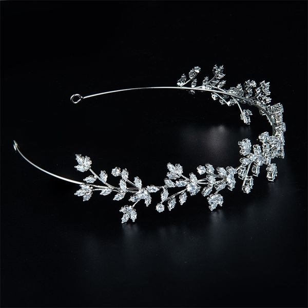 european style goddess maple leaves shaped elegant headband fairy tiara zircon inlayed bridal crown 210707, Silver
european style goddess maple leaves shaped elegant headband fairy tiara zircon inlayed bridal crown 210707, Silver