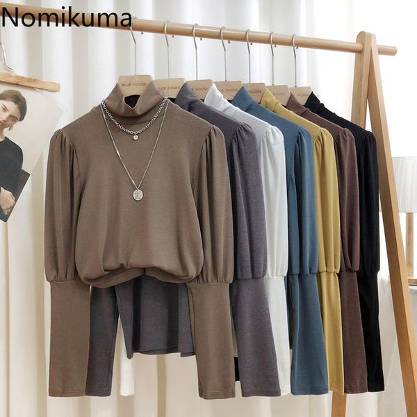 women's t-shirt nomikuma half turtleneck women puff long sleeve tshirt korean solid basic graphic t shirts 2021 spring tee femme 6e889, White
women's t-shirt nomikuma half turtleneck women puff long sleeve tshirt korean solid basic graphic t shirts 2021 spring tee femme 6e889, White