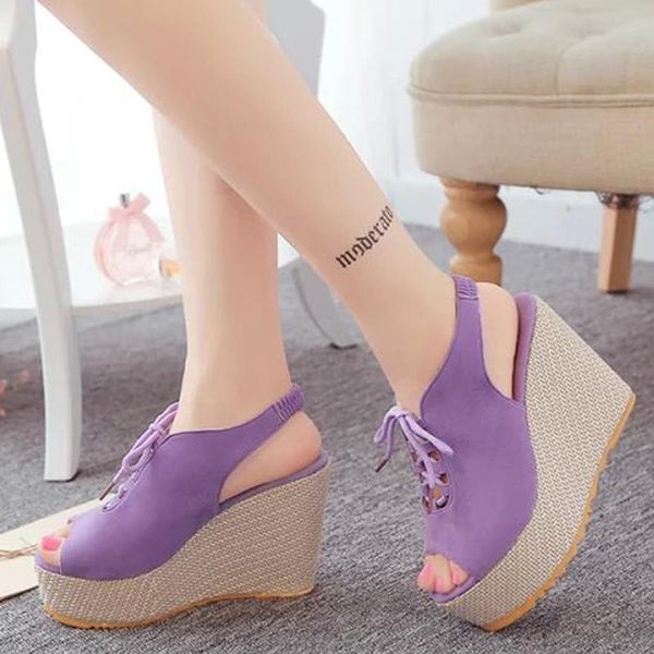 dress shoes wedges sandals women summer casual lace up roman lady high platform peep toe beach sandalias de verano para mujer, Black
dress shoes wedges sandals women summer casual lace up roman lady high platform peep toe beach sandalias de verano para mujer, Black