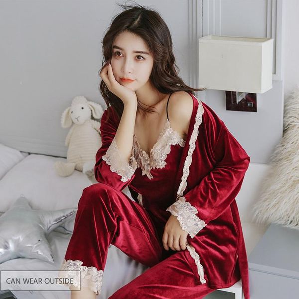 women's sleepwear long women cotton pajamas cute dressing velvet bath robe nightgown night pink nuisette underwear by50sy, Black;red
women's sleepwear long women cotton pajamas cute dressing velvet bath robe nightgown night pink nuisette underwear by50sy, Black;red