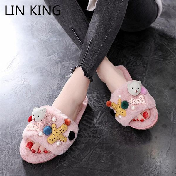 sweet cartoon slippers women fluffy indoor shoes comfortable soft fur flats slides spring autumn non slip home floor, Black
sweet cartoon slippers women fluffy indoor shoes comfortable soft fur flats slides spring autumn non slip home floor, Black