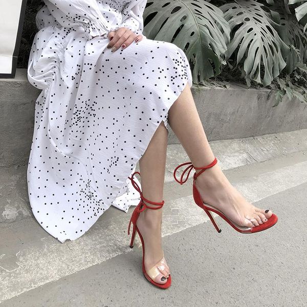 red black ankle cross tied high heel sandals stiletto thin heels summer womens shoes party concise
red black ankle cross tied high heel sandals stiletto thin heels summer womens shoes party concise