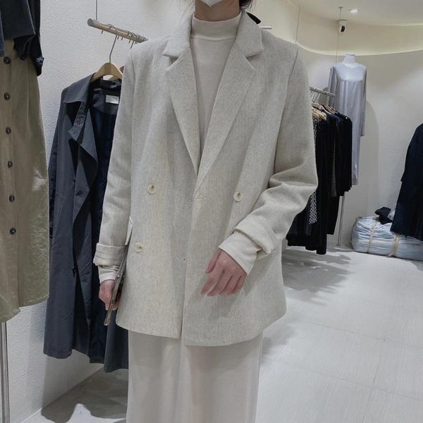 women's wool & blends xhm.hanmei temperament lapel loose suit coat british double breasted woolen cloth show thin woman, Black
women's wool & blends xhm.hanmei temperament lapel loose suit coat british double breasted woolen cloth show thin woman, Black