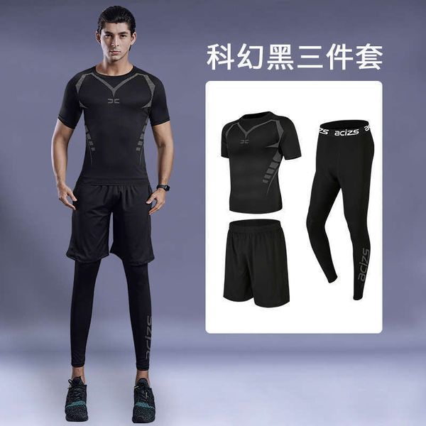 sports tracksuits fitness men's running suits, tight clothes, morning and night running, gymnasium equipment training clothes 3, Gray
sports tracksuits fitness men's running suits, tight clothes, morning and night running, gymnasium equipment training clothes 3, Gray