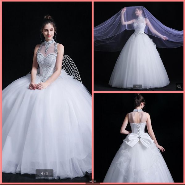 2021 romantic luxury white tulle ball gown wedding dresses heavily beading crystals sparkly high neck bridal gowns princess hollow back cors
2021 romantic luxury white tulle ball gown wedding dresses heavily beading crystals sparkly high neck bridal gowns princess hollow back cors