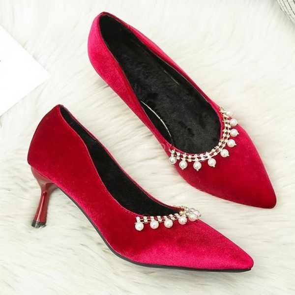 dress shoes high heels pointed toe shallow mouth formal ladies footwear pumps slip on string bead zapato mujer, Black
dress shoes high heels pointed toe shallow mouth formal ladies footwear pumps slip on string bead zapato mujer, Black