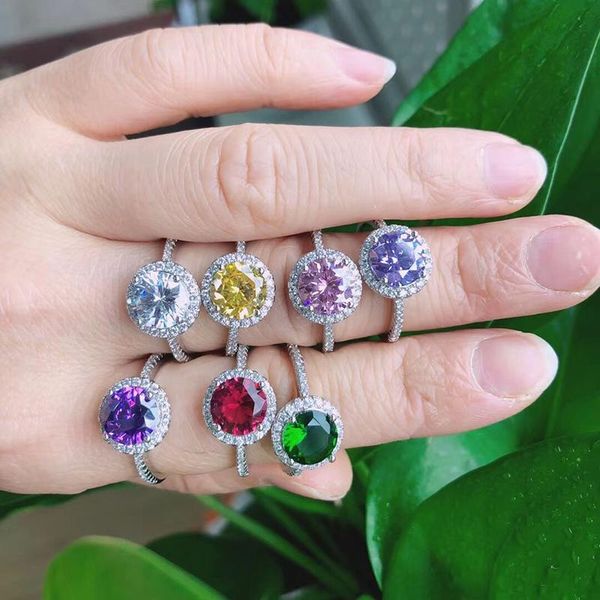 wedding rings classic luxury dazzling crystal paved round zirconia violet colorful engagement ring jewelry gifts for women, Slivery;golden
wedding rings classic luxury dazzling crystal paved round zirconia violet colorful engagement ring jewelry gifts for women, Slivery;golden