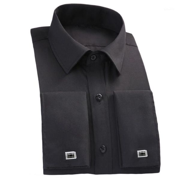 fashion men's office social shirt french cuff long sleeve cotton formal business with cufflinks thick work shirts casual, White;black
fashion men's office social shirt french cuff long sleeve cotton formal business with cufflinks thick work shirts casual, White;black