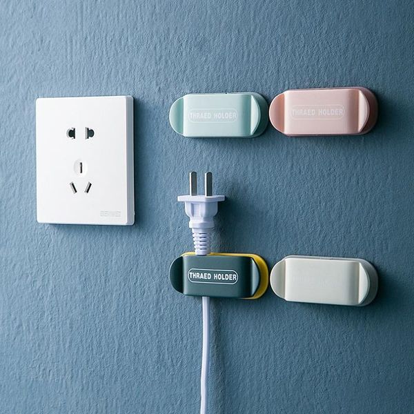 hooks & rails 4pcs cable organizer usb winder desktidy management clips holder powerful adhesive for household electrical wire
hooks & rails 4pcs cable organizer usb winder desktidy management clips holder powerful adhesive for household electrical wire