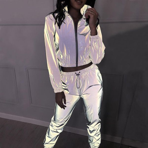 women's two piece pants set glitter women clothing reflective tracksuit night outfits sweatsuits sparkly 2 jacket suits streetwear, White
women's two piece pants set glitter women clothing reflective tracksuit night outfits sweatsuits sparkly 2 jacket suits streetwear, White
